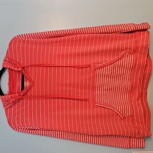 Salman/orange and White Striped Hoodie